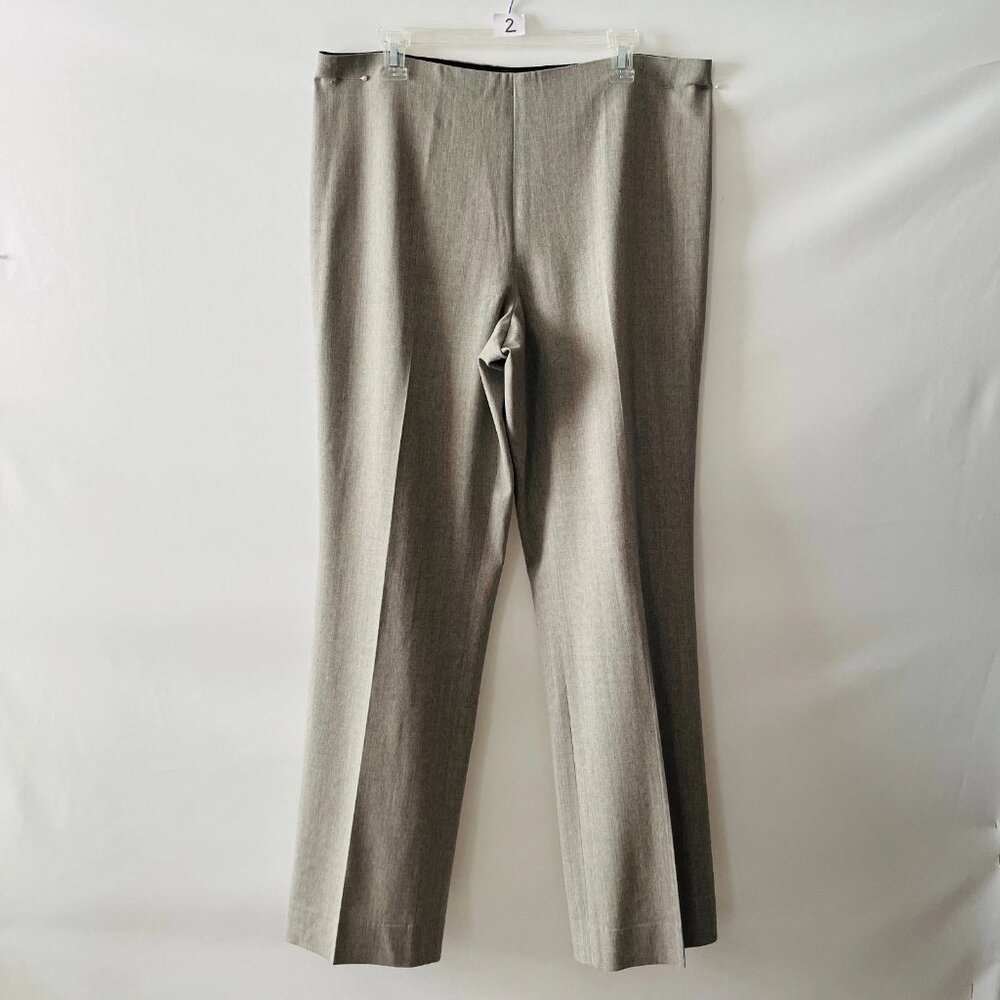 Lauren Ralph Lauren Womens Neutral Gray Flat Front Formal Dress Pants Size 14
